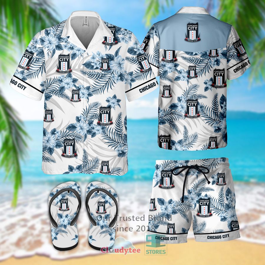 Chicago Cubs Button-Up Scenic Hawaiian Shirt