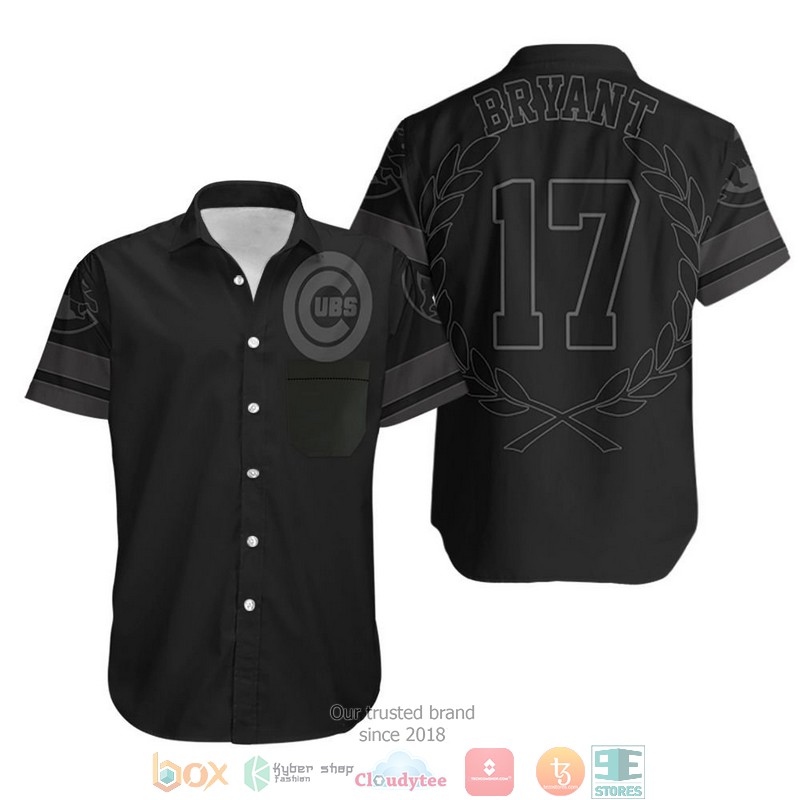 Chicago Cubs Kris Bryant 17 2020 Mlb Black Jersey Inspired Style Hawaiian Shirt