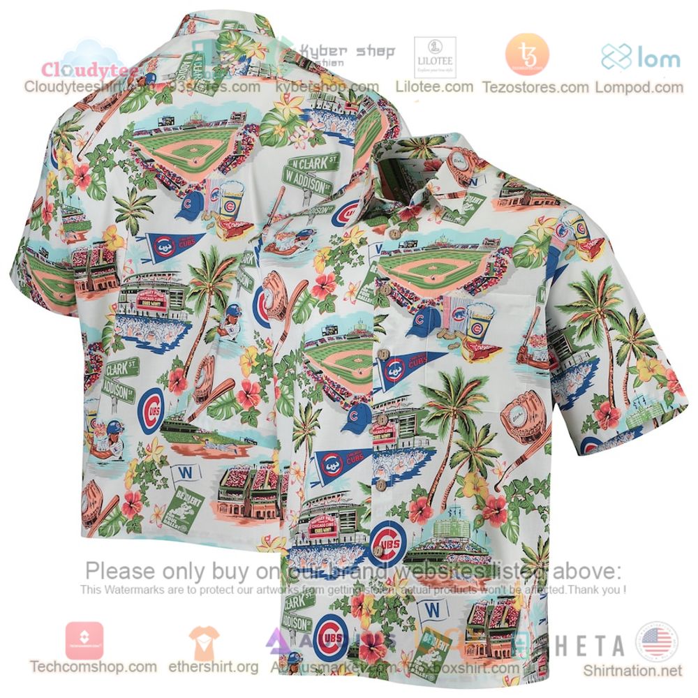 Chicago Cubs Tommy Bahama Barrie Batik Royal Hawaiian Shirt