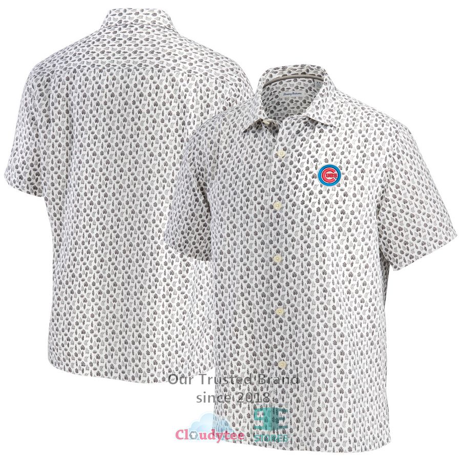 Chicago Cubs Tommy Bahama Baja Mar White Hawaiian Shirt