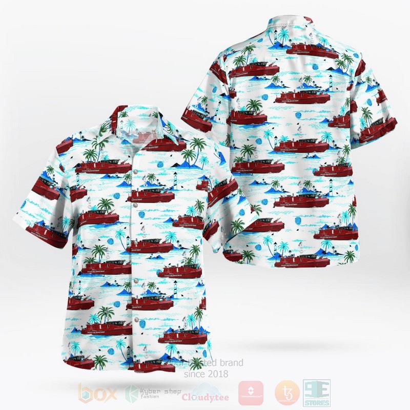 Chicago Fire Department Tower Ladder Hawaiian Shirt