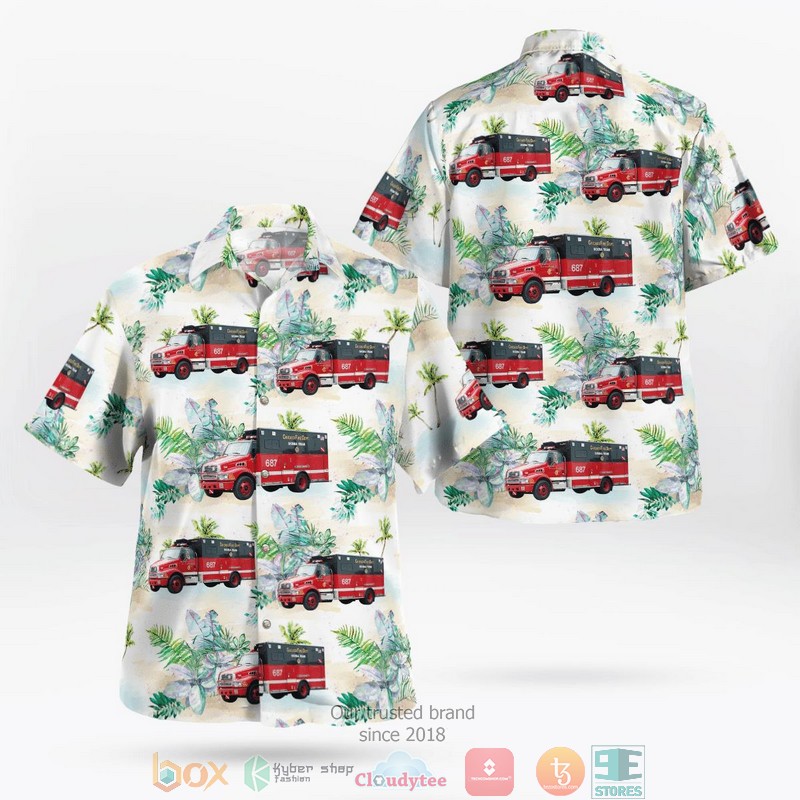 Chicago Illinois Chicago Fire Department Christopher Wheatley Fireboat Hawaiian Shirt