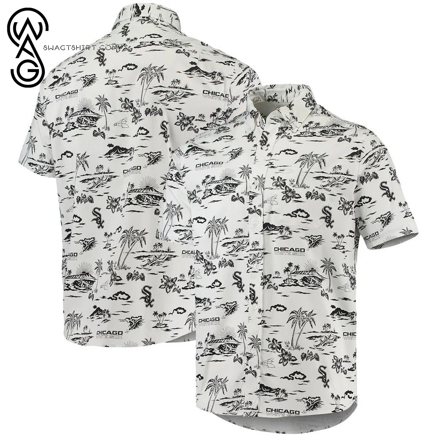 Chicago White Sox Coconut Tree Full Print Hawaiian Shirt