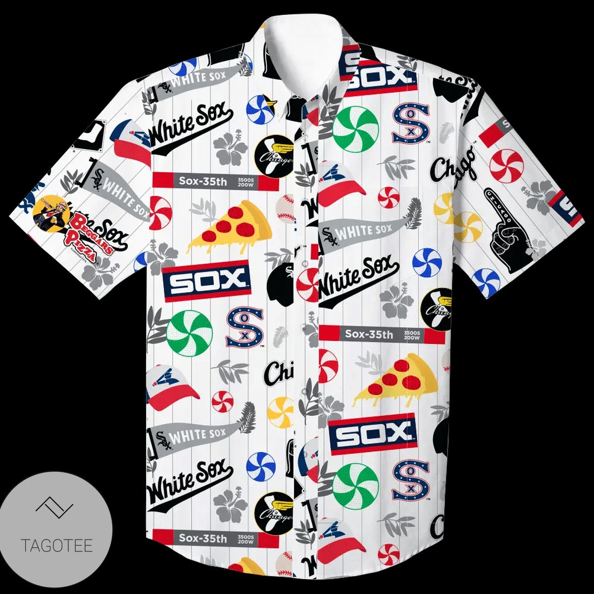 Chicago White Sox Hawaiian Shirt Baseball Hibiscus Flower Aloha