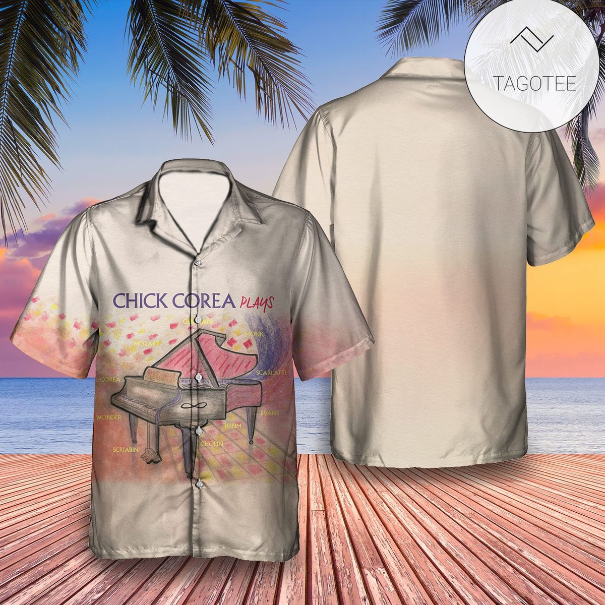 Chick Corea And Return To Forever Light As A Feather Album Cover Hawaiian Shirt