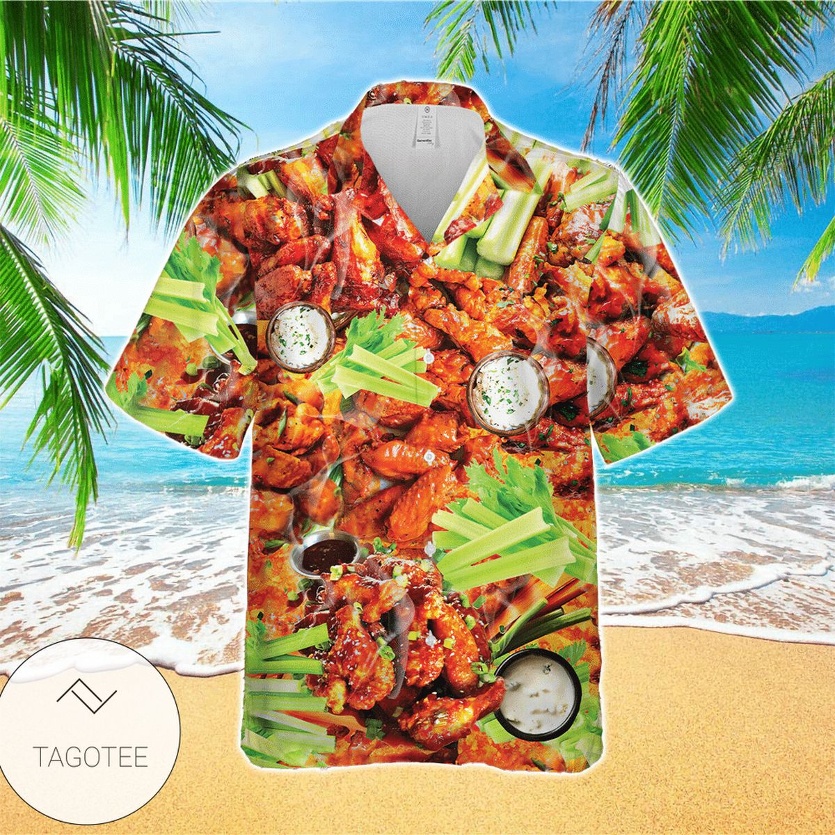 Chihuahua Dog Lover Tropical Print Short Sleeve Hawaiian Casual Shirt