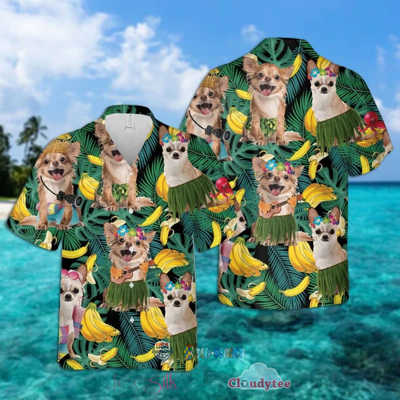 Chihuahua Dog On Beach Hawaiian Shirt