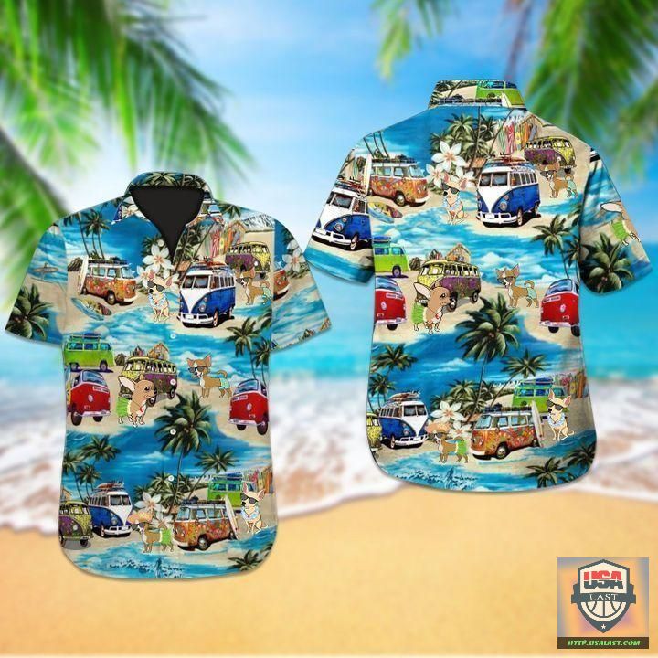 Chihuahua Dog On Beach Hawaiian Shirt