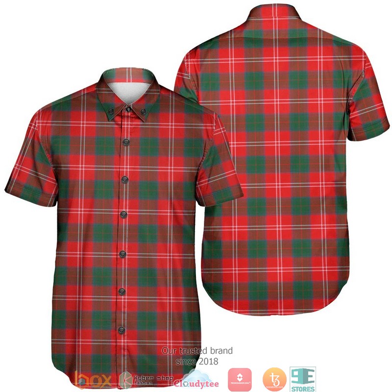 Chisholm Hunting Modern Tartan Short Sleeve Hawaiian Shirt