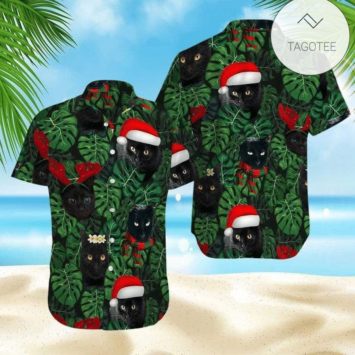 Christmas Cat Hawaiian Shirt Cat Shirt For Cat Lover