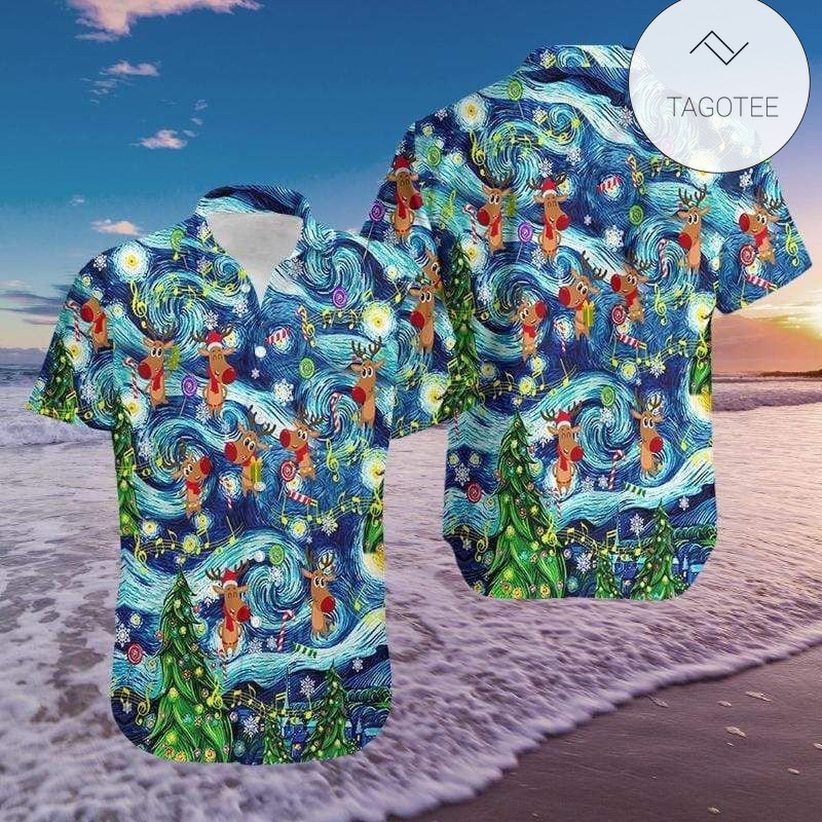 Christmas Cow Santa Hawaiian Shirt