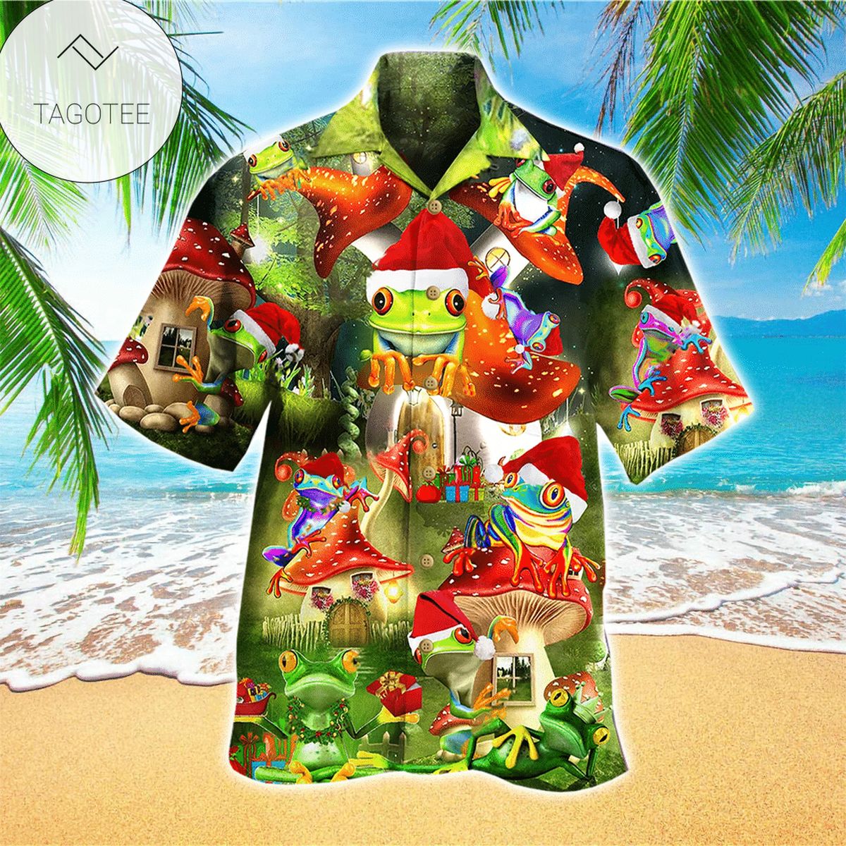 Christmas Holiday Bigfoot Hawaiian Shirt