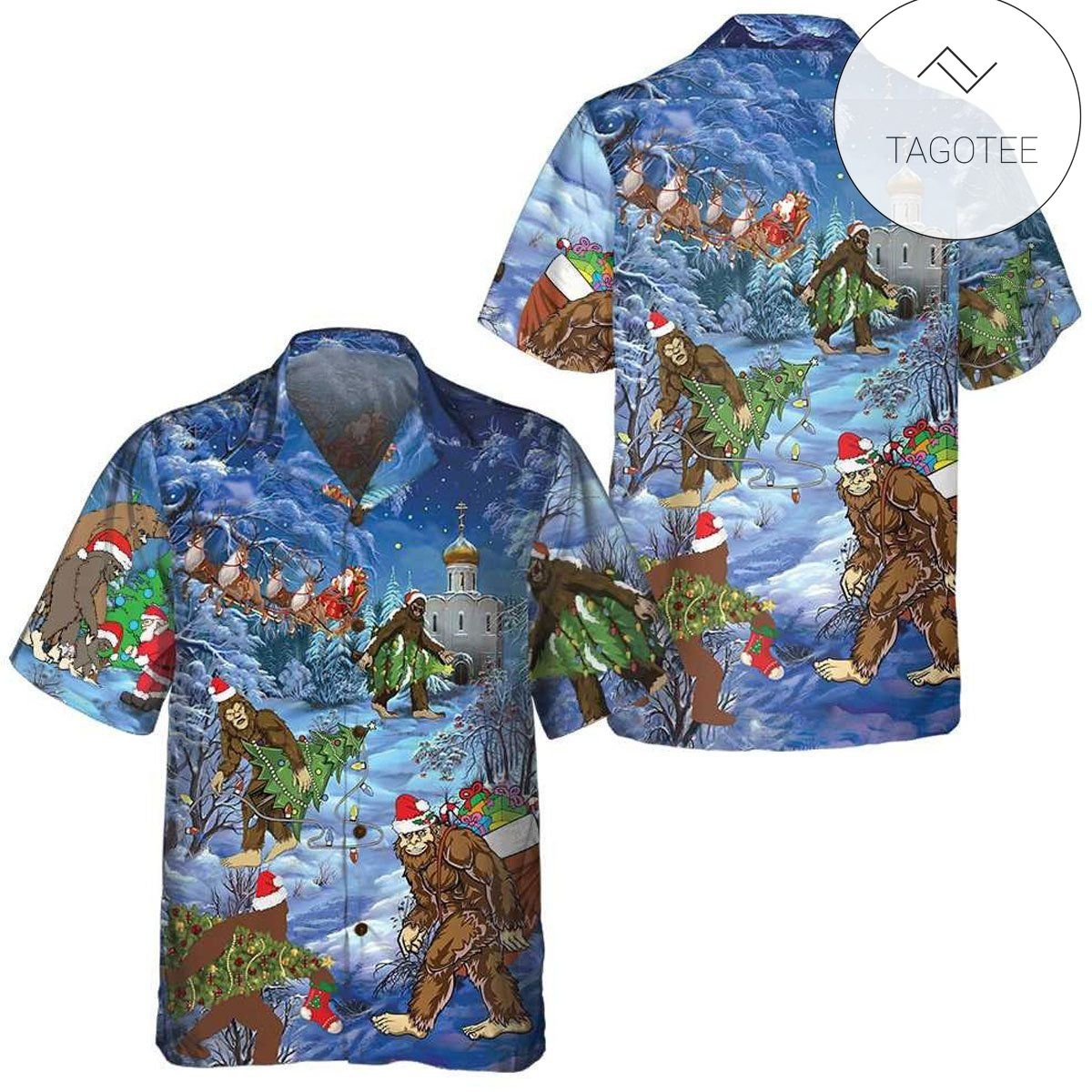 Christmas Hippie Santa Claus Hawaiian Shirt