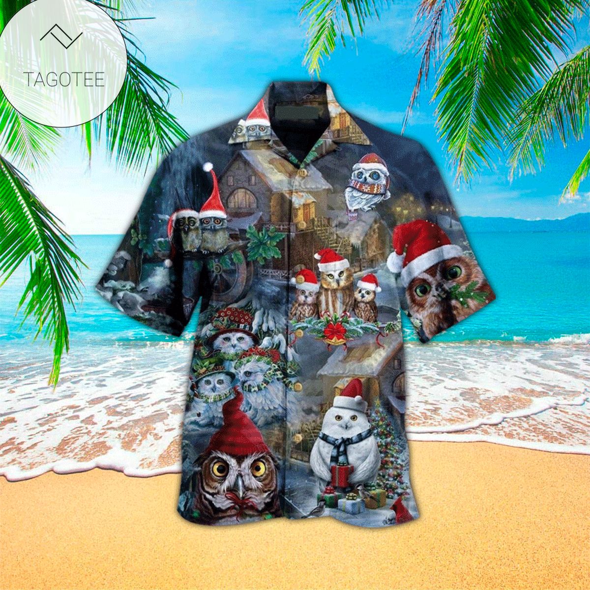 Christmas Owl Hawaiian Shirt Perfect Gift Ideas For Owl Lover