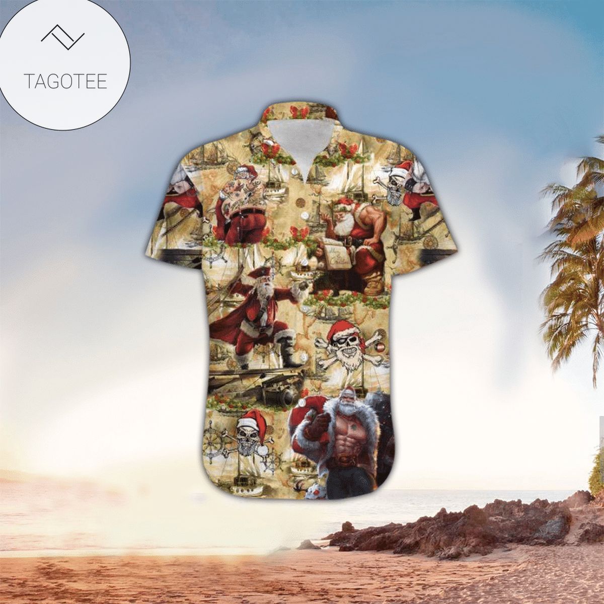 Christmas Piano Hawaiian Shirt