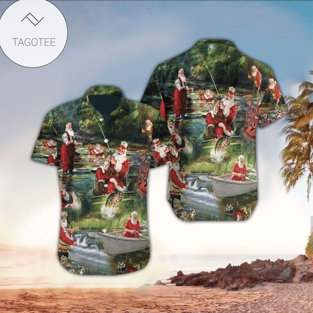 Christmas Santa Hawaiian Shirt Perfect Santa Clothing