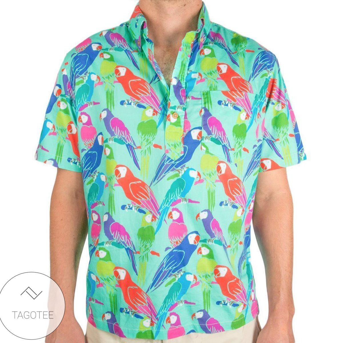 Chthulu Print Short Sleeve Hawaiian Casual Shirt