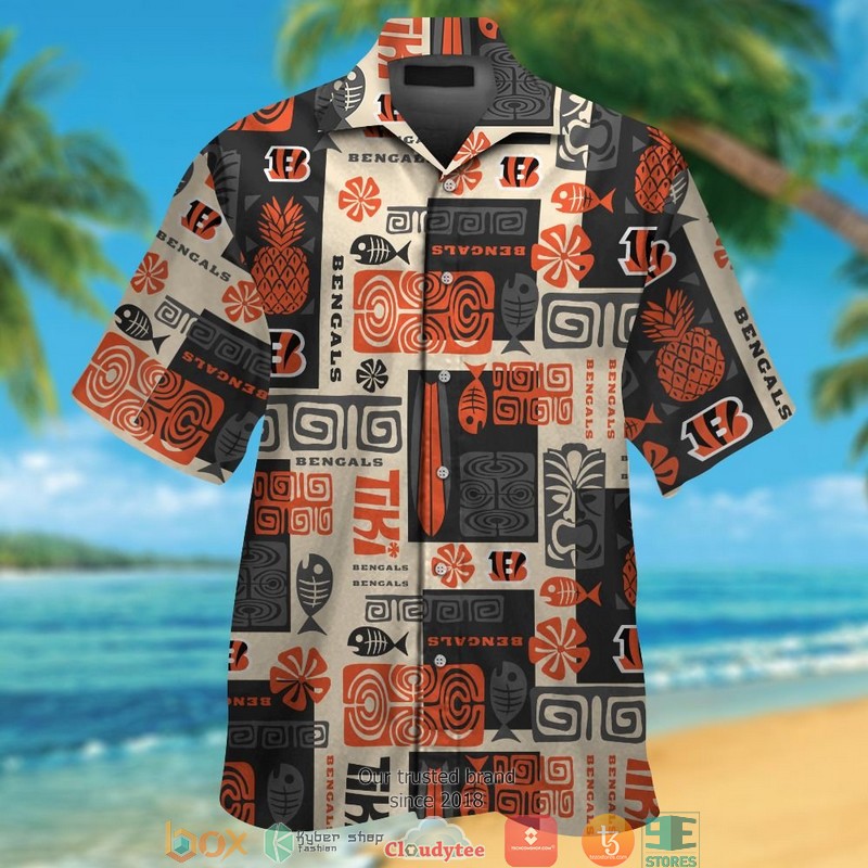 Cincinnati Bengals Fish Ocean Hawaiian Shirt, short