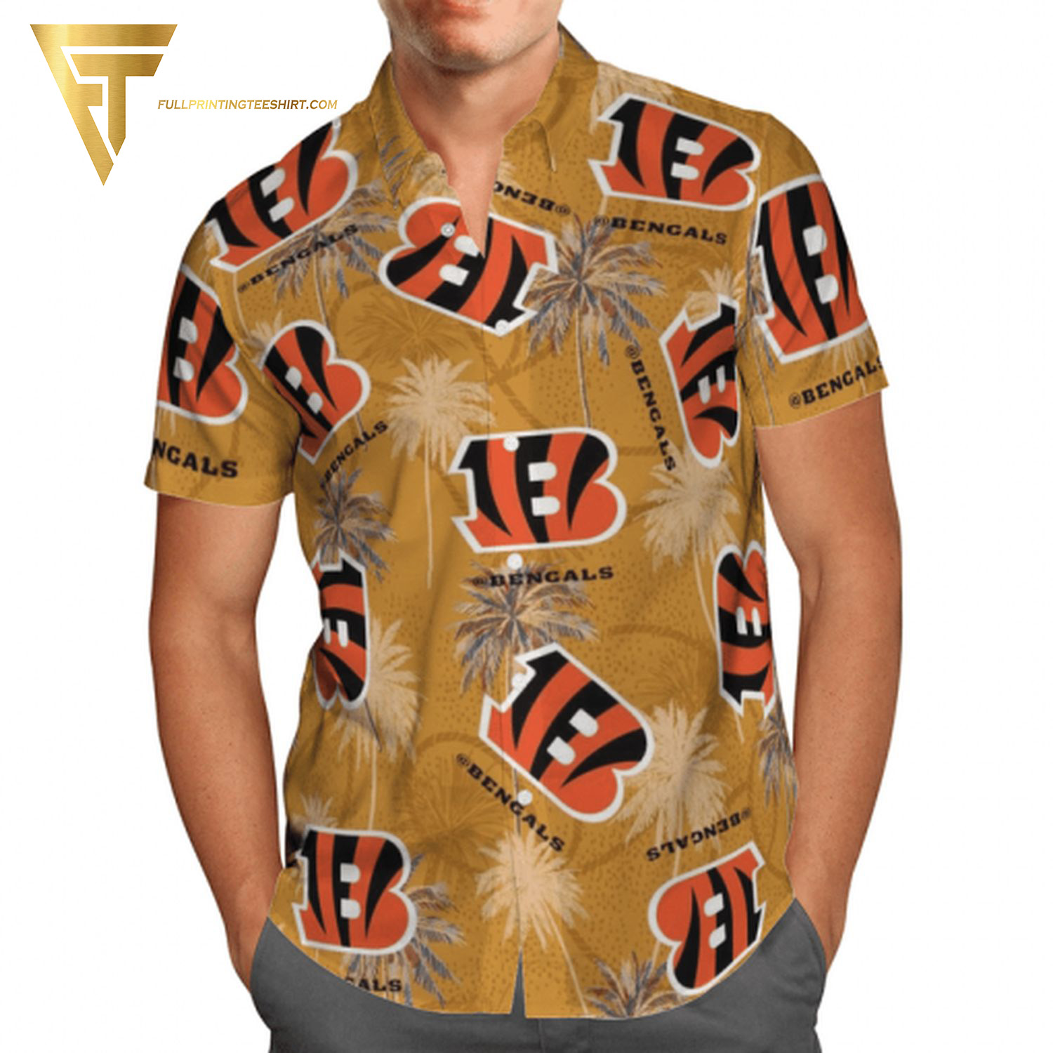 Cincinnati Bengals And Mickey Mouse All Over Print Hawaiian Shirt