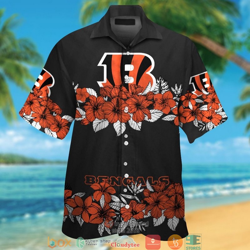 Cincinnati Bengals Fish Ocean Hawaiian Shirt, short