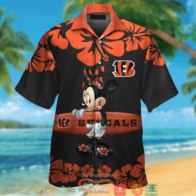 Cincinnati Bengals Mickey Mouse Hawaiian Shirt, short