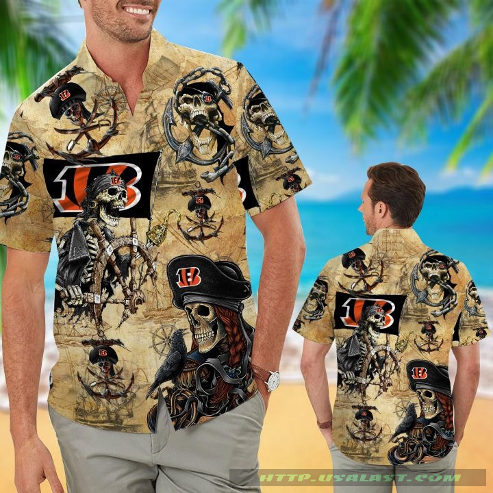 Cincinnati Bengals Ocean Fishes Hawaiian Shirt Beach Short