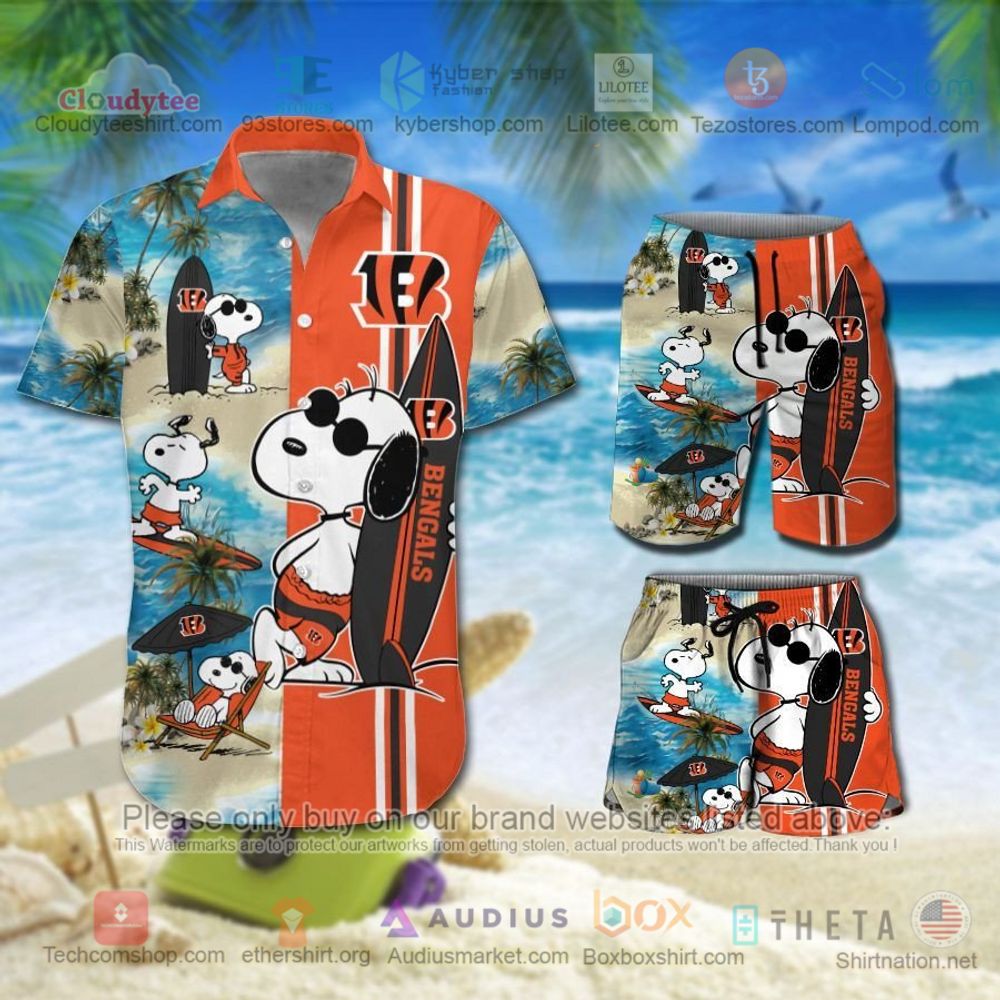 Cincinnati Bengals Snoopy NFL Hawaiian Shirt, Short