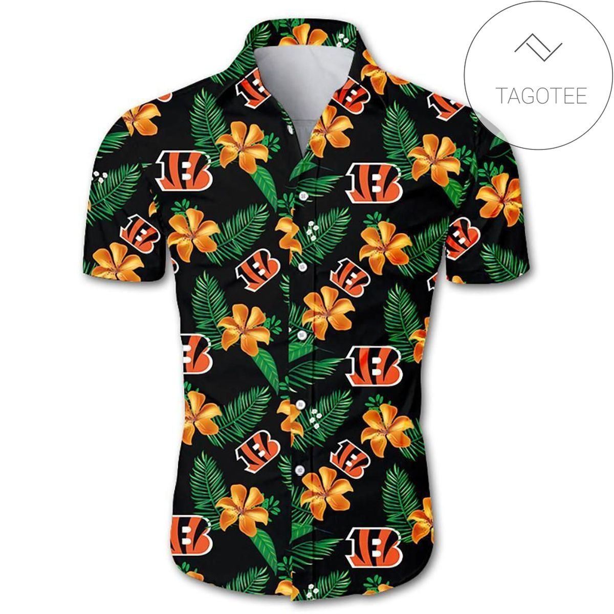 Cincinnati Bengals Nfl Mens Hawaiian Button Up Shirt