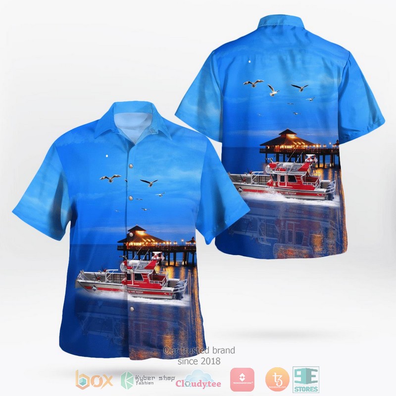 Cincinnati Ohio Green Township Fire & EMS Aloha Shirt