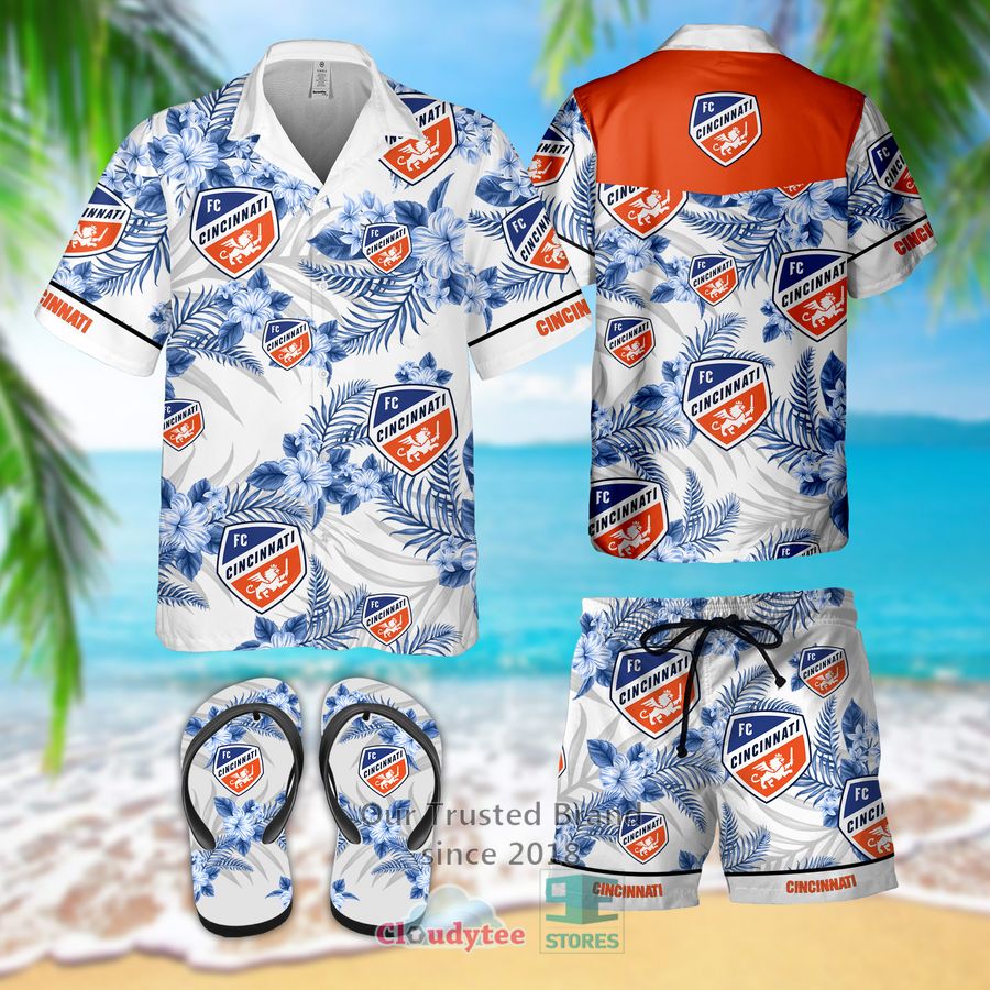 Cincinnati Bengals Floral Button Up Hawaiian Shirt