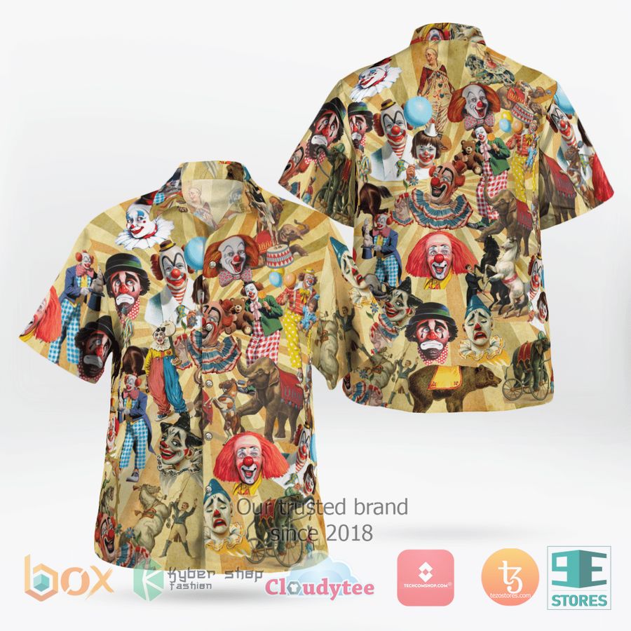 Circus Retro yellow Hawaiian Shirt