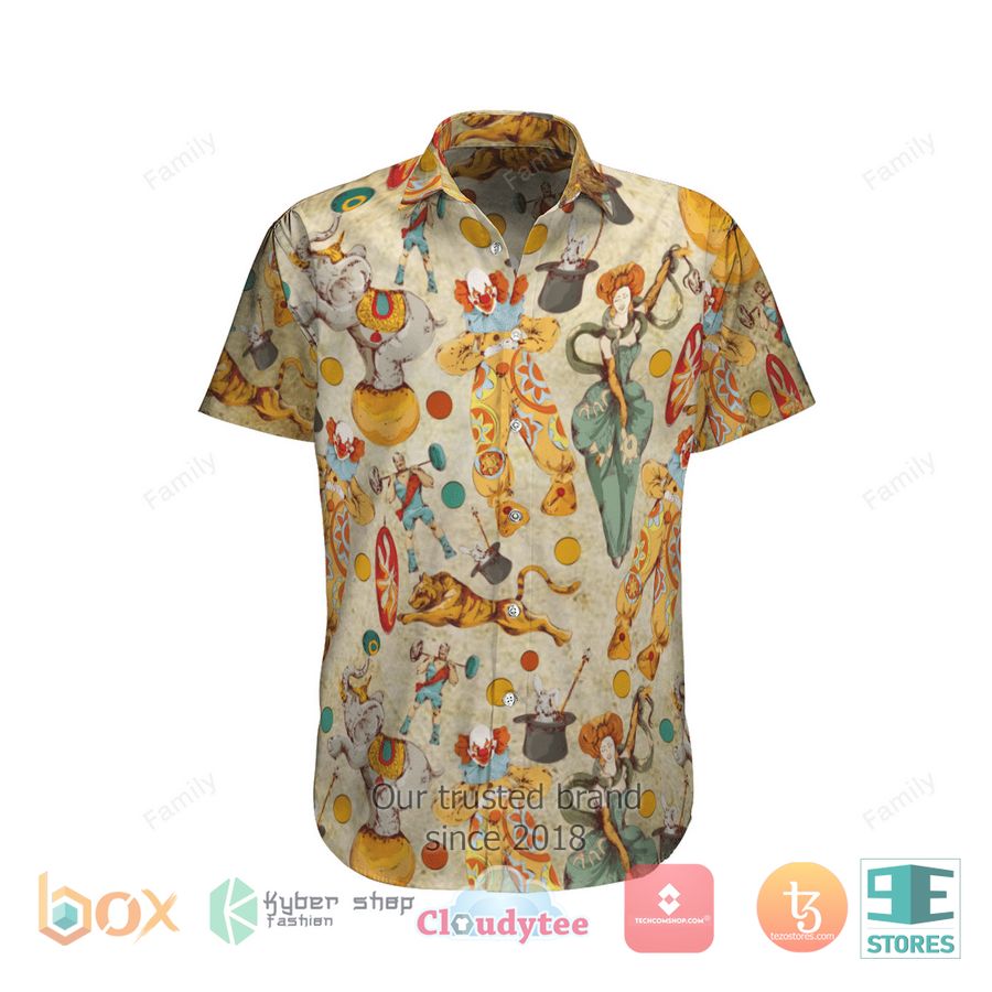 Circus Clowns yellow Hawaiian Shirt