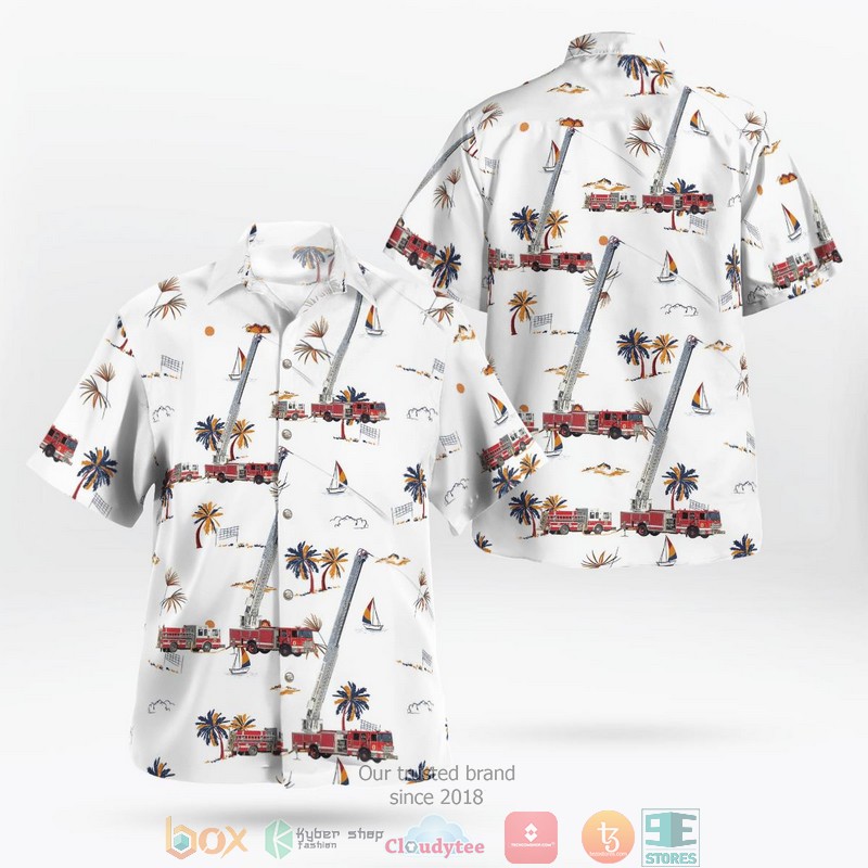 City of a Hammond Fire Department Hawaiian Shirt