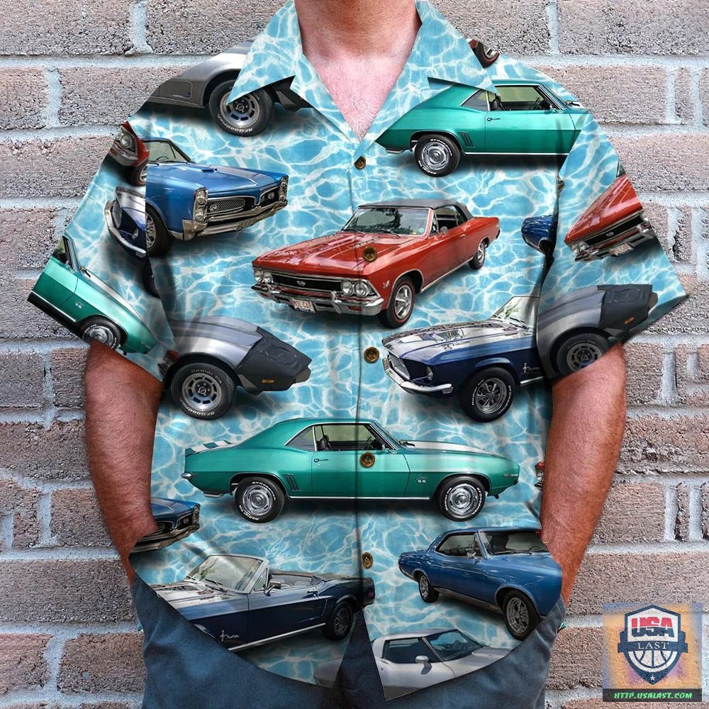 Classic Cars Tropical Sleeve Hawaiian Shirt