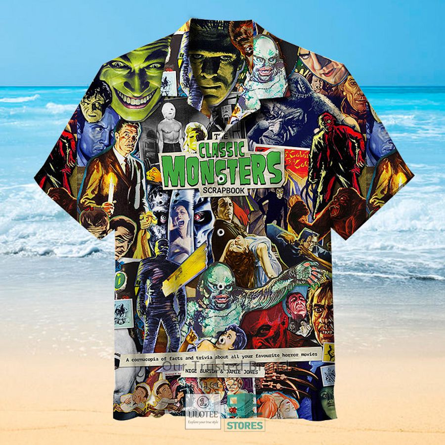 Classic Monsters Scrapbook Hawaiian Shirt