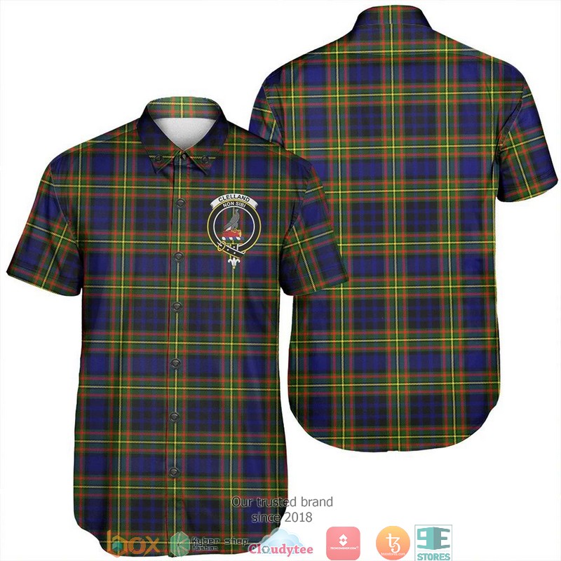 Clelland Modern Tartan Short Sleeve Hawaiian Shirt