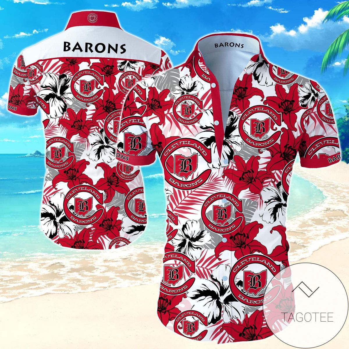 Cleveland Browns Authentic Hawaiian Shirt 2022 Tropical Flower Short Sleeve Slim Fit Body