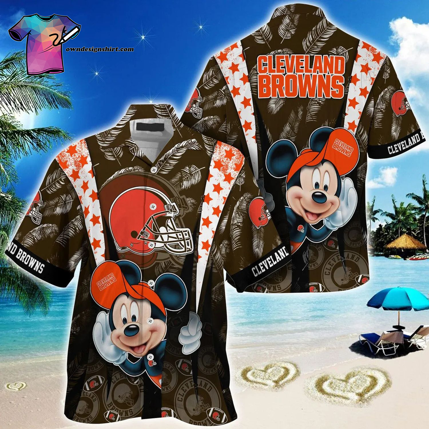 Cleveland Browns Floral Tropical Summer Aloha Hawaiian Shirt