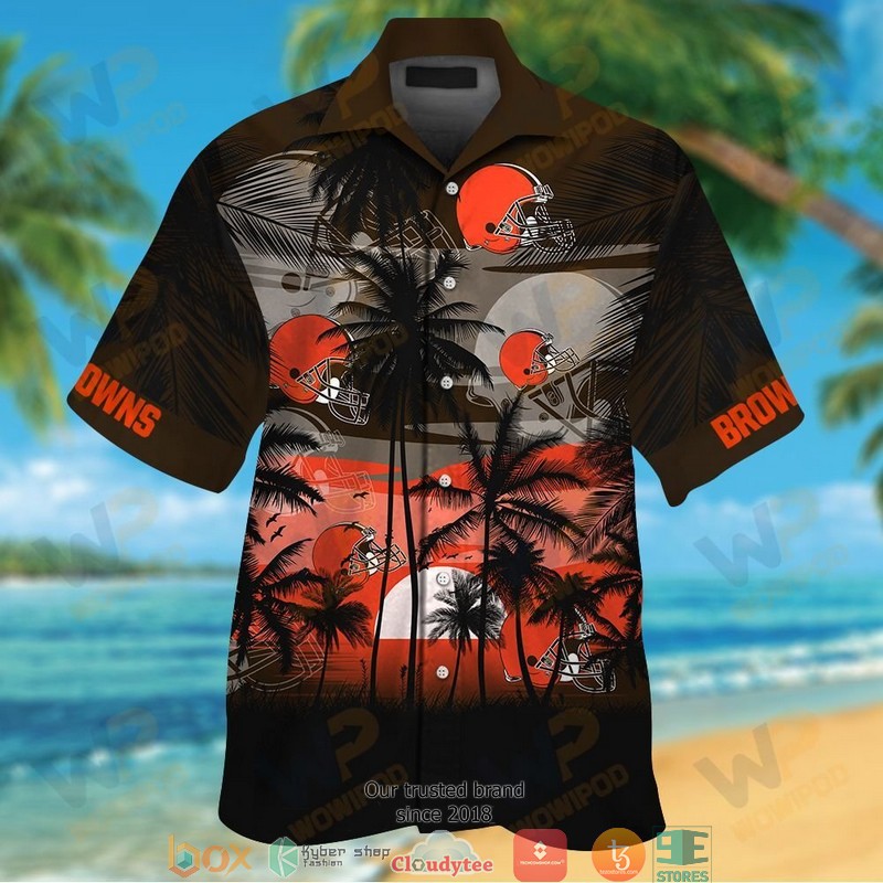 Cleveland Browns Coconut King of football Hawaiian Shirt, short