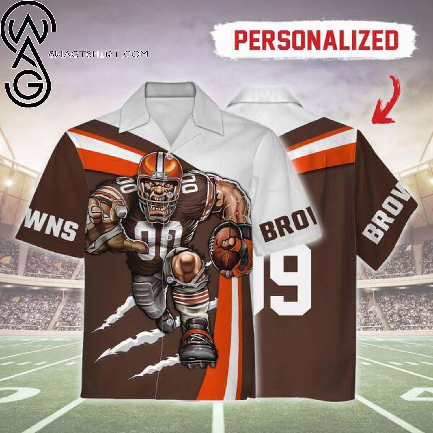 Cleveland Browns For Fan Summer Vacation Hawaiian Shirt