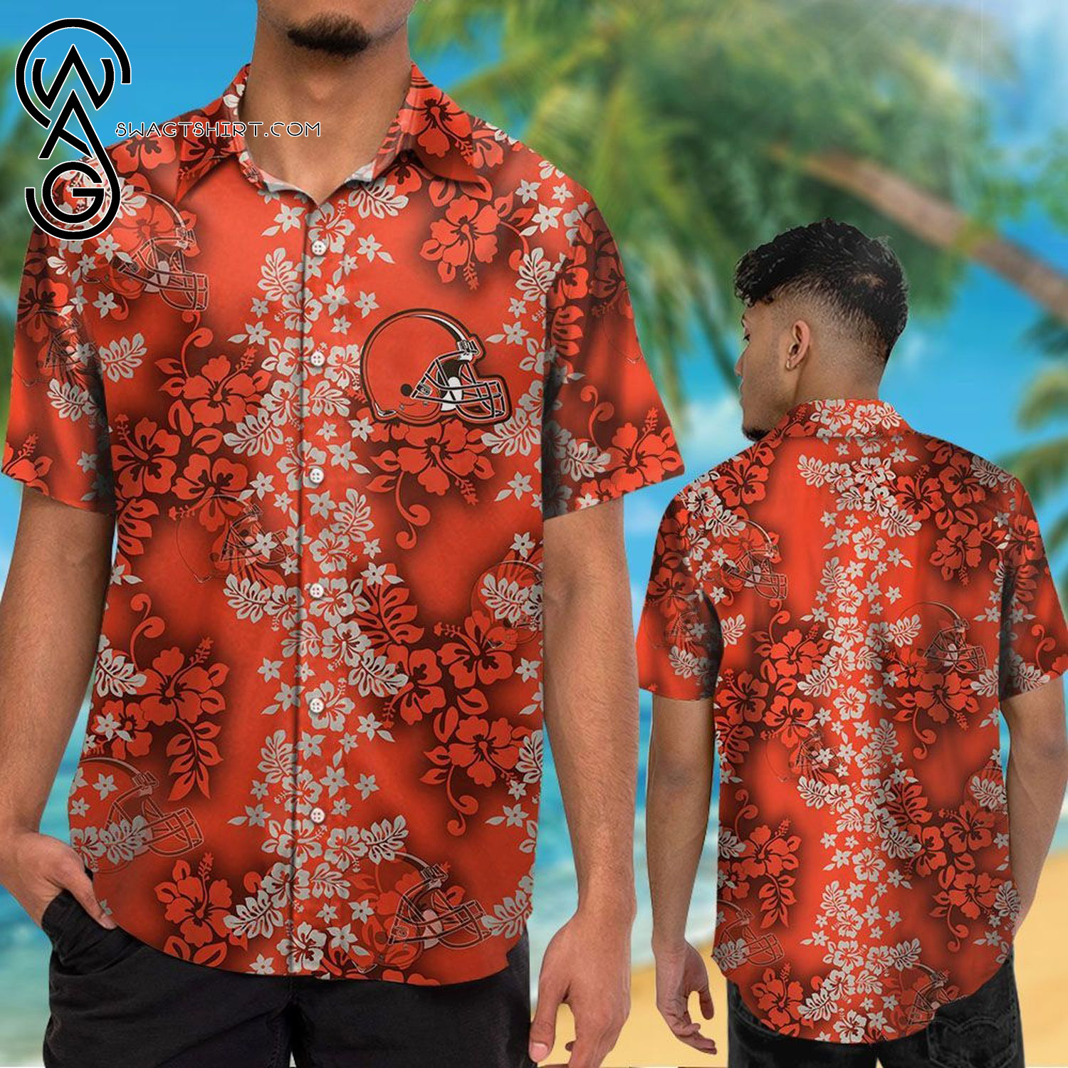 Cleveland Browns Football Team Full Printing Hawaiian Shirt