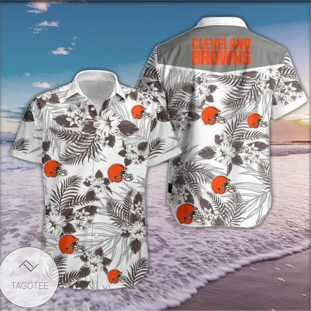 Cleveland Browns Coconut Tree Hawaii 3d Shirt