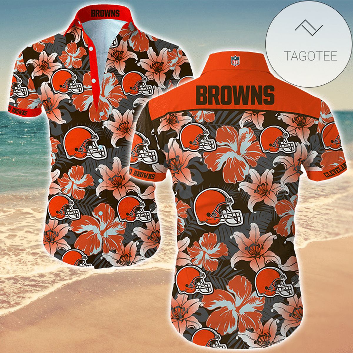 Cleveland Browns Nfl Tommy Bahama Hawaiian Shirt