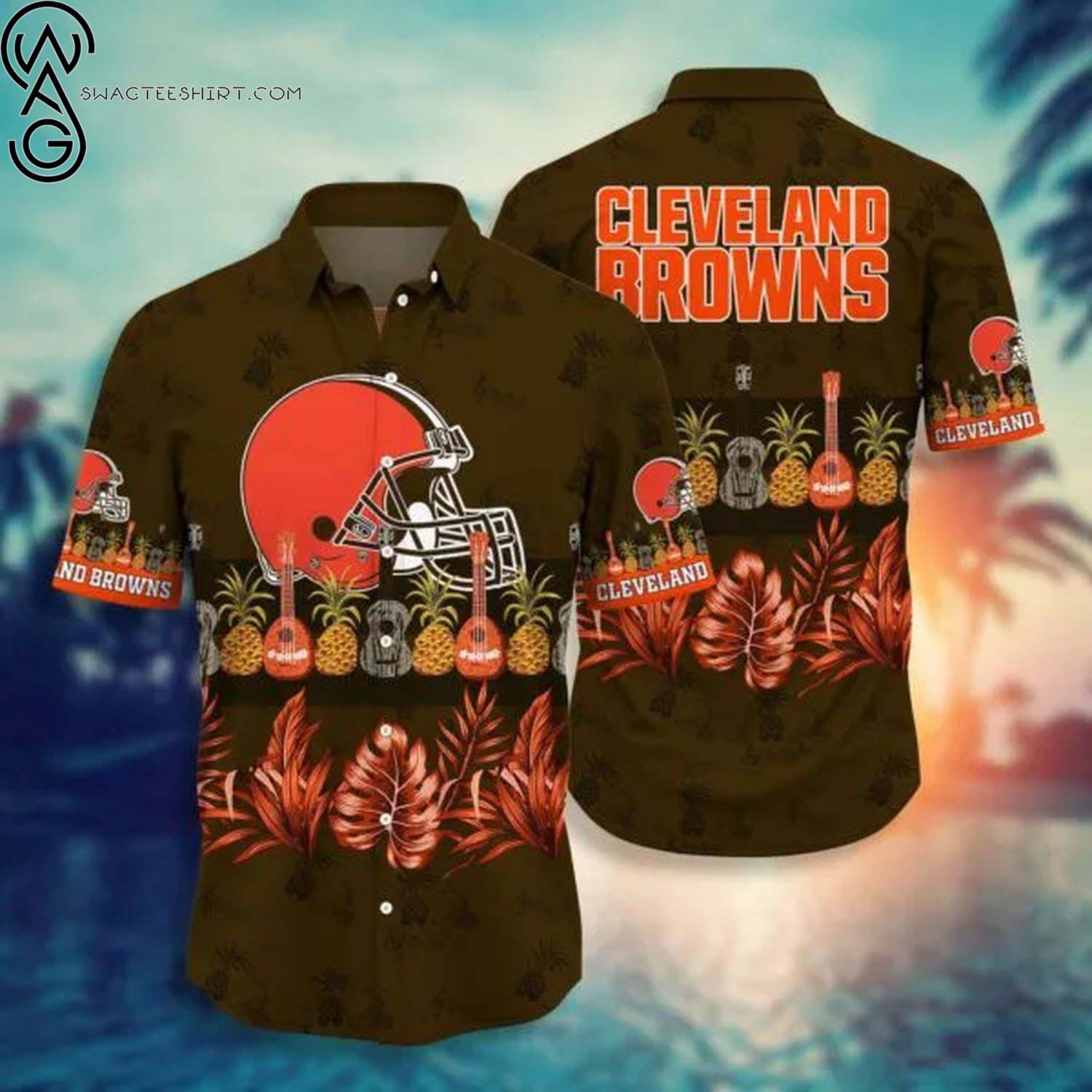 Cleveland Browns Flower And Surf Board Summer Aloha Hawaiian Shirt