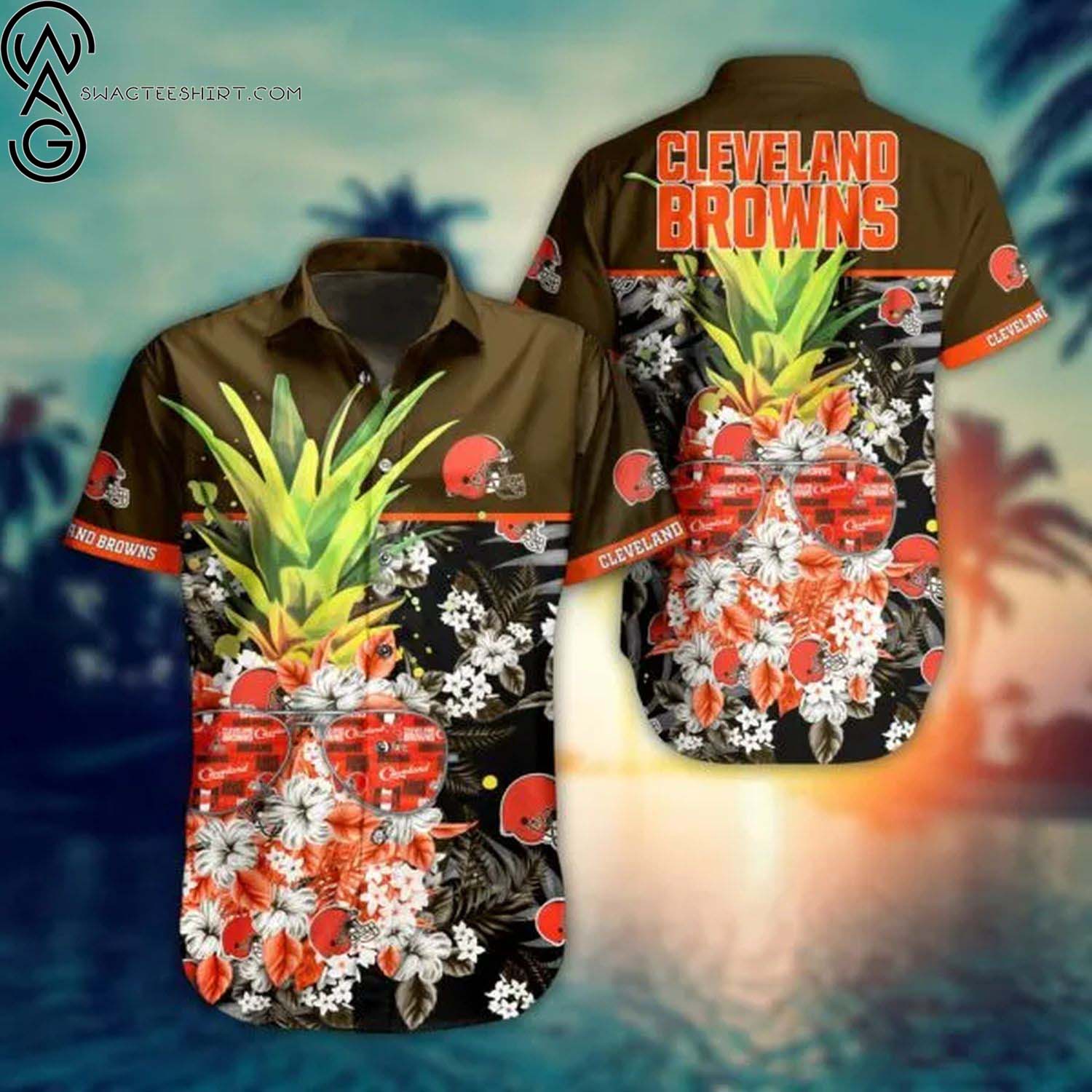 Cleveland Browns Sports Fan Summer Vacation Hawaiian Shirt