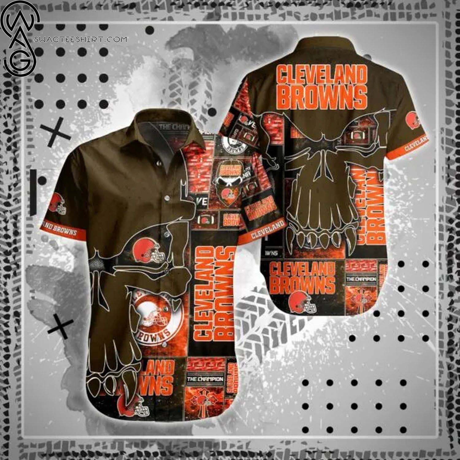 Cleveland Browns NFL Tropical All Over Print Hawaiian Shirt