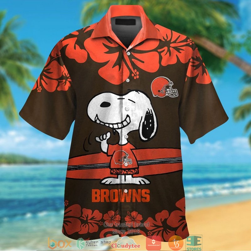 Cleveland Browns Snoopy NFL Hawaiian Shirt, Short