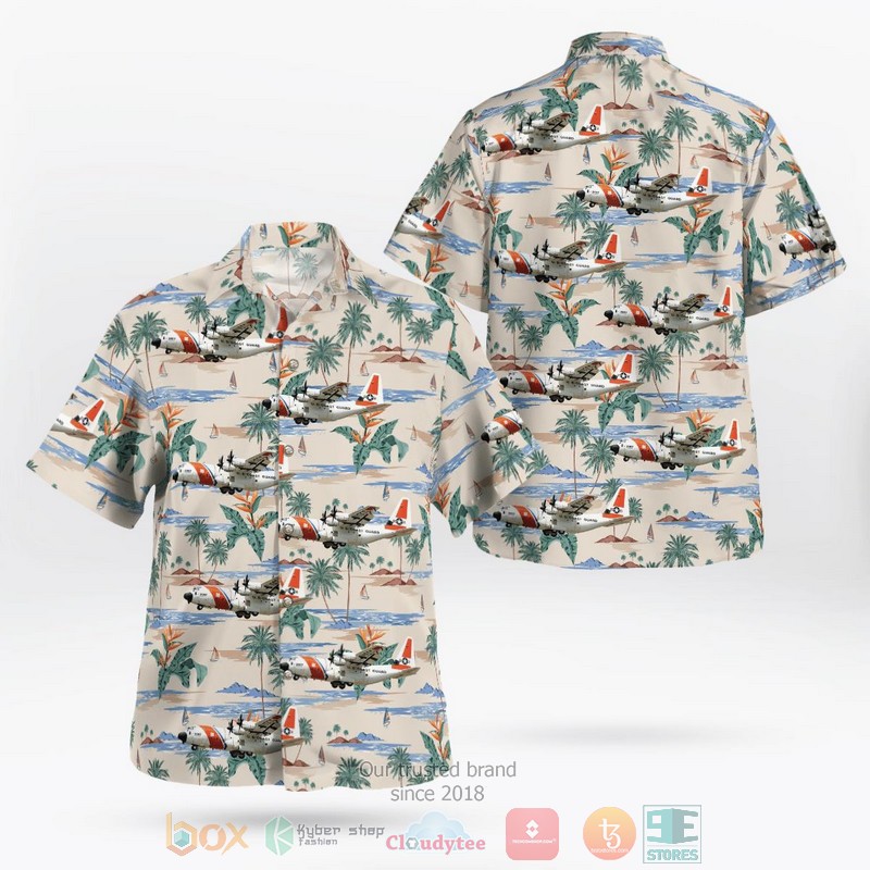 Coast Guard HC-144 Ocean Sentry Hawaiian Shirt