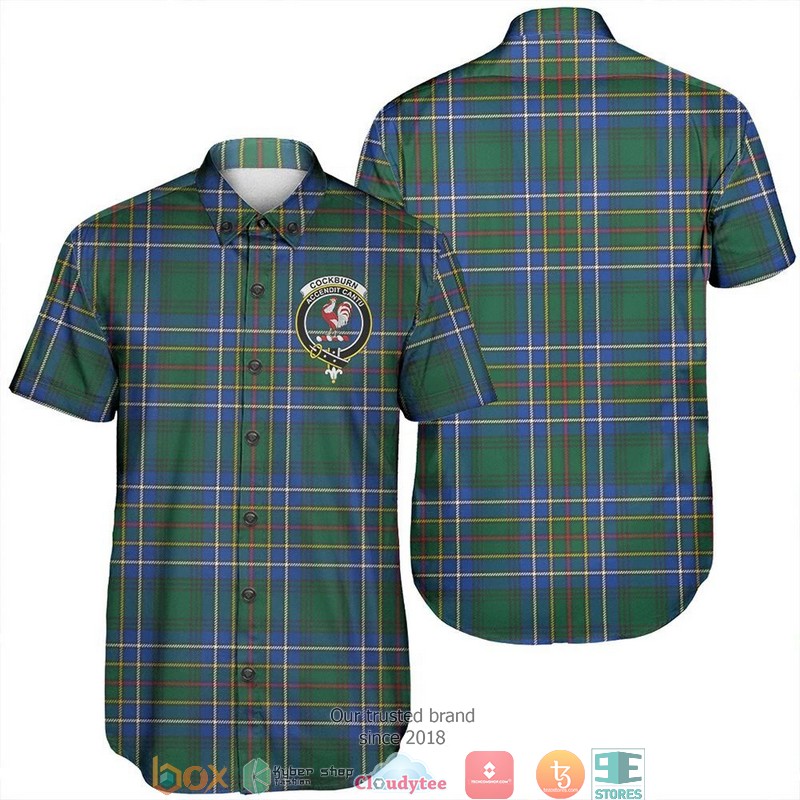 Cochrane Ancient Tartan Crest Personalized Short Sleeve Hawaiian Shirt