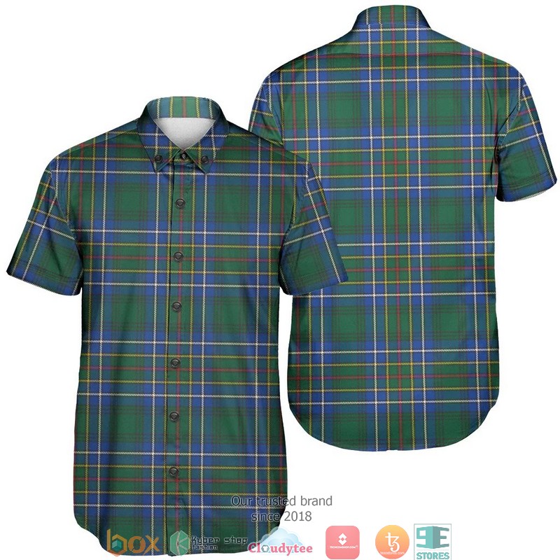 Cochrane Ancient Tartan Crest Personalized Short Sleeve Hawaiian Shirt